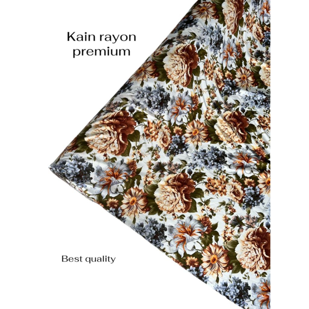 kain bahan katun rayon motiv printing