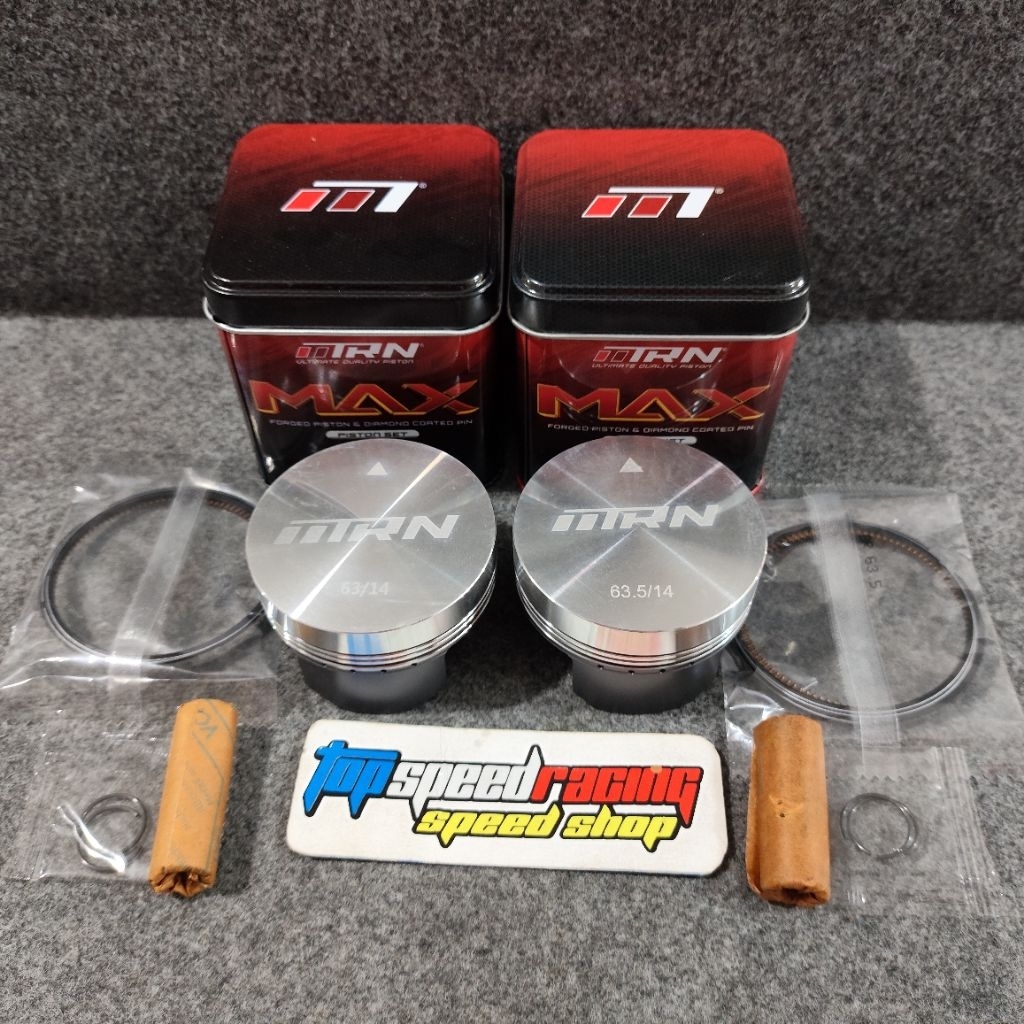 PISTON KIT MITRON SEHER FORGET UKURAN 63mm & 63,5mm PEN 14 MENTAH ORIGINAL MITRON