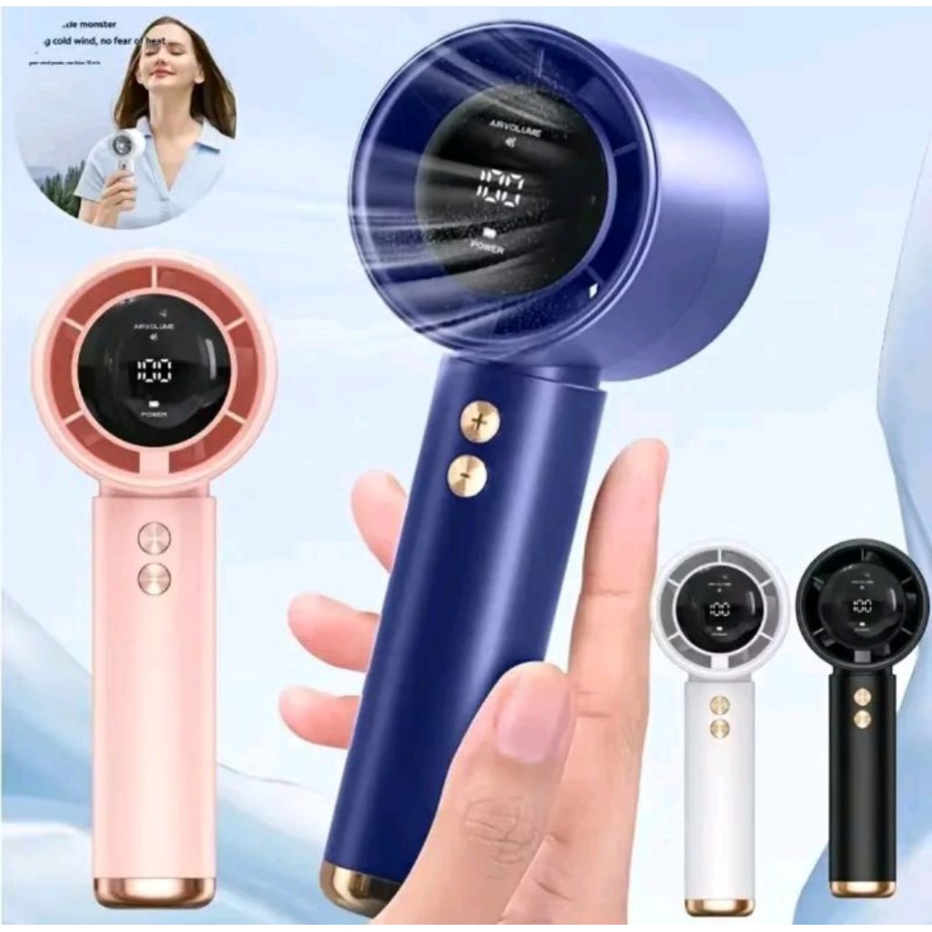 promo besar / kipas angin genggam dengan LED display / turbo fan kipas angin portable / kipas angin