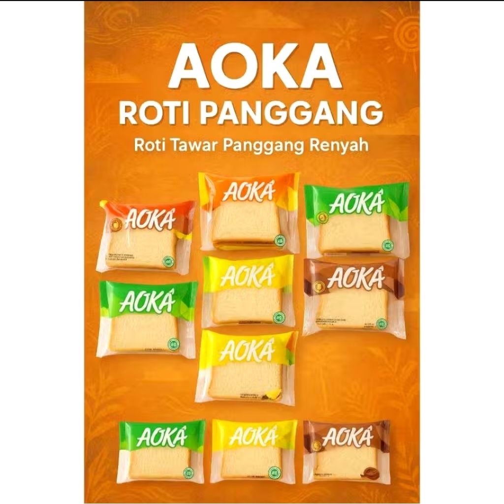 ROTI AOKA / ROTI PANGGANG AOKA (PAKET 10 PCS VARIAN RASA CAMPUR)