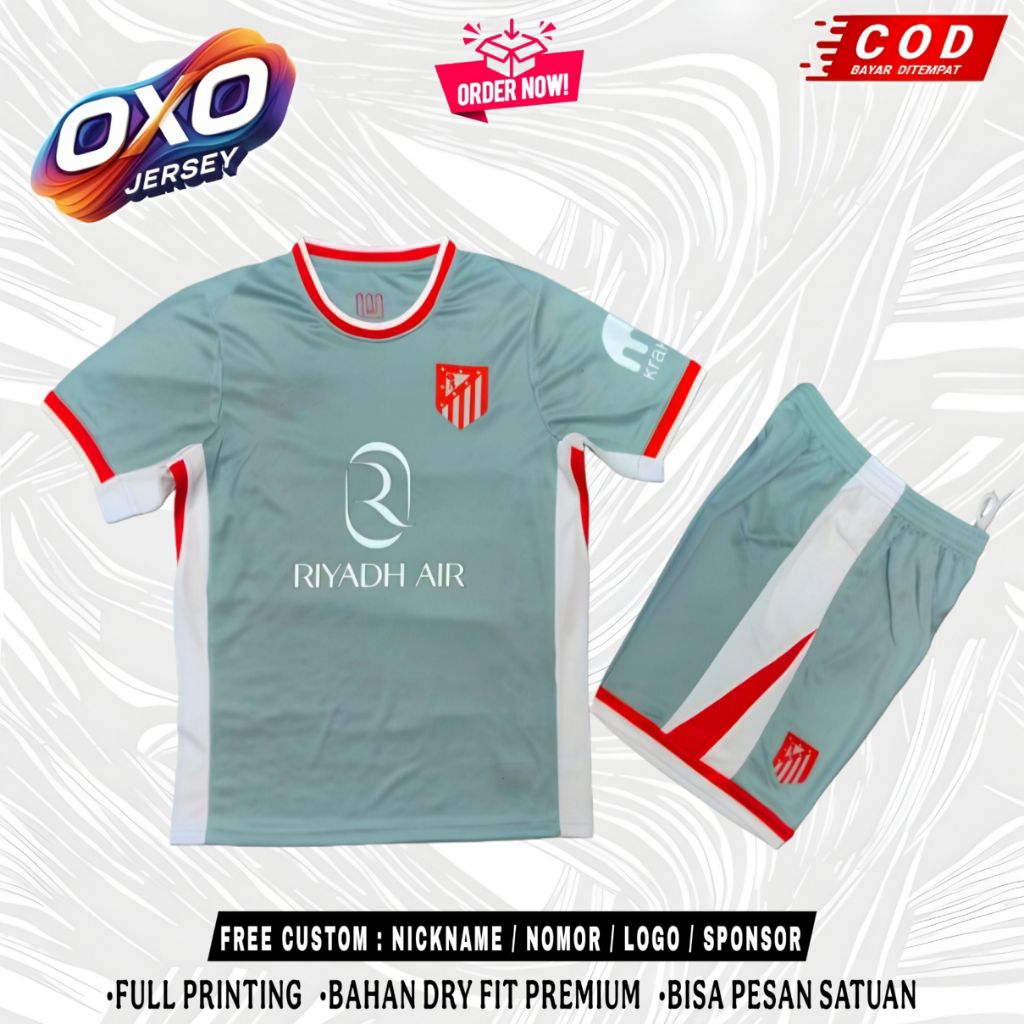 JERSEY ATLETICO MADRID AWAY 2024/2025 FREE NICKNAME & NOMOR
