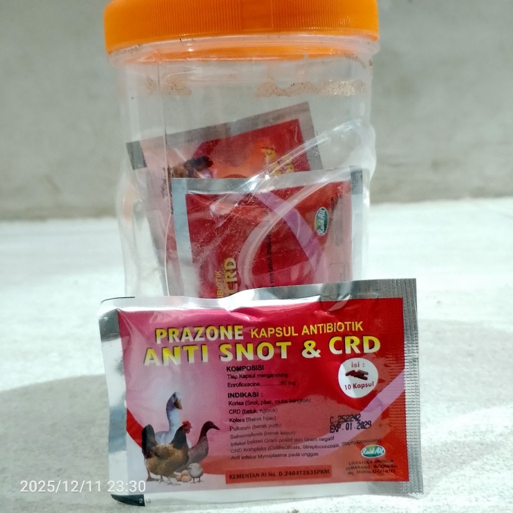 PRAZONE ANTI SNOT & CRD (Kapsul Antibiotik Unggas) - Vitamin Unggas