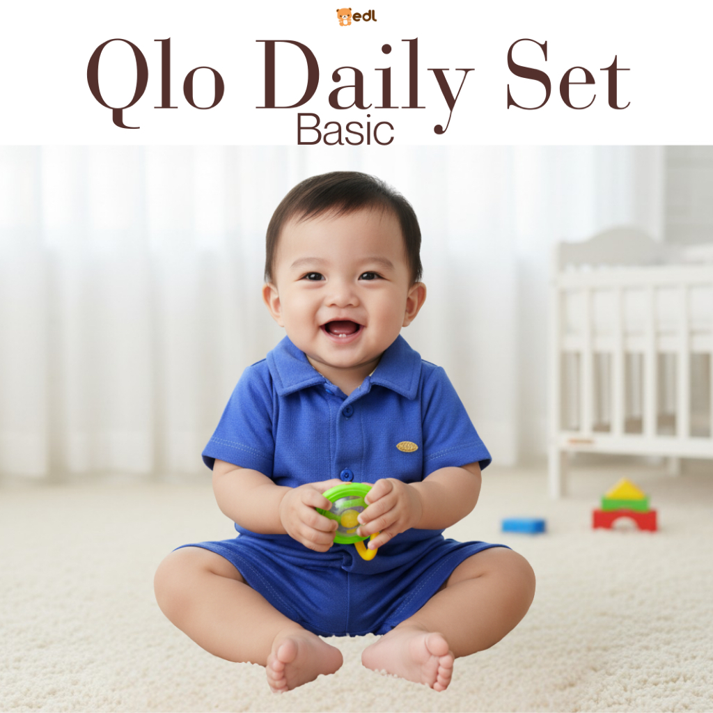 EDL Baby - Kemeja Set Baby Newborn Laki-laki usia 0-12 bulan / Qlo set