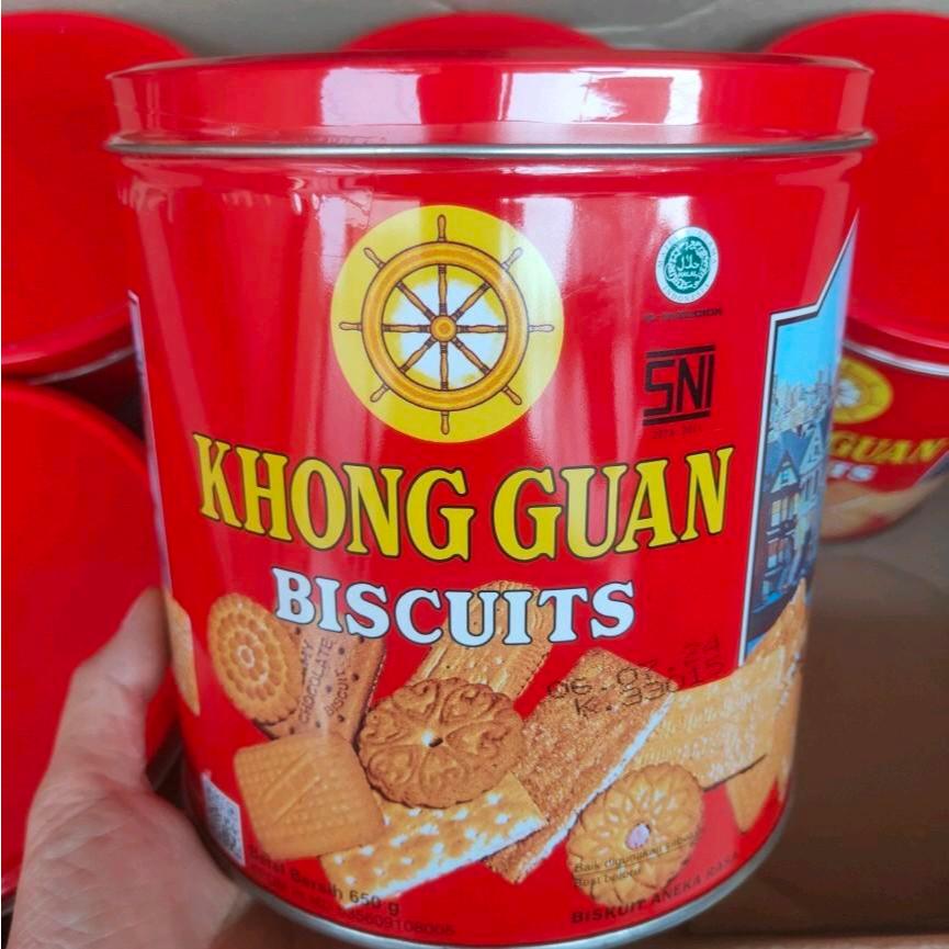 Biskuit Khong Guan Kaleng Red Mini 650 gram makanan ringan snack biskuit khong guan kaleng 650g Khon