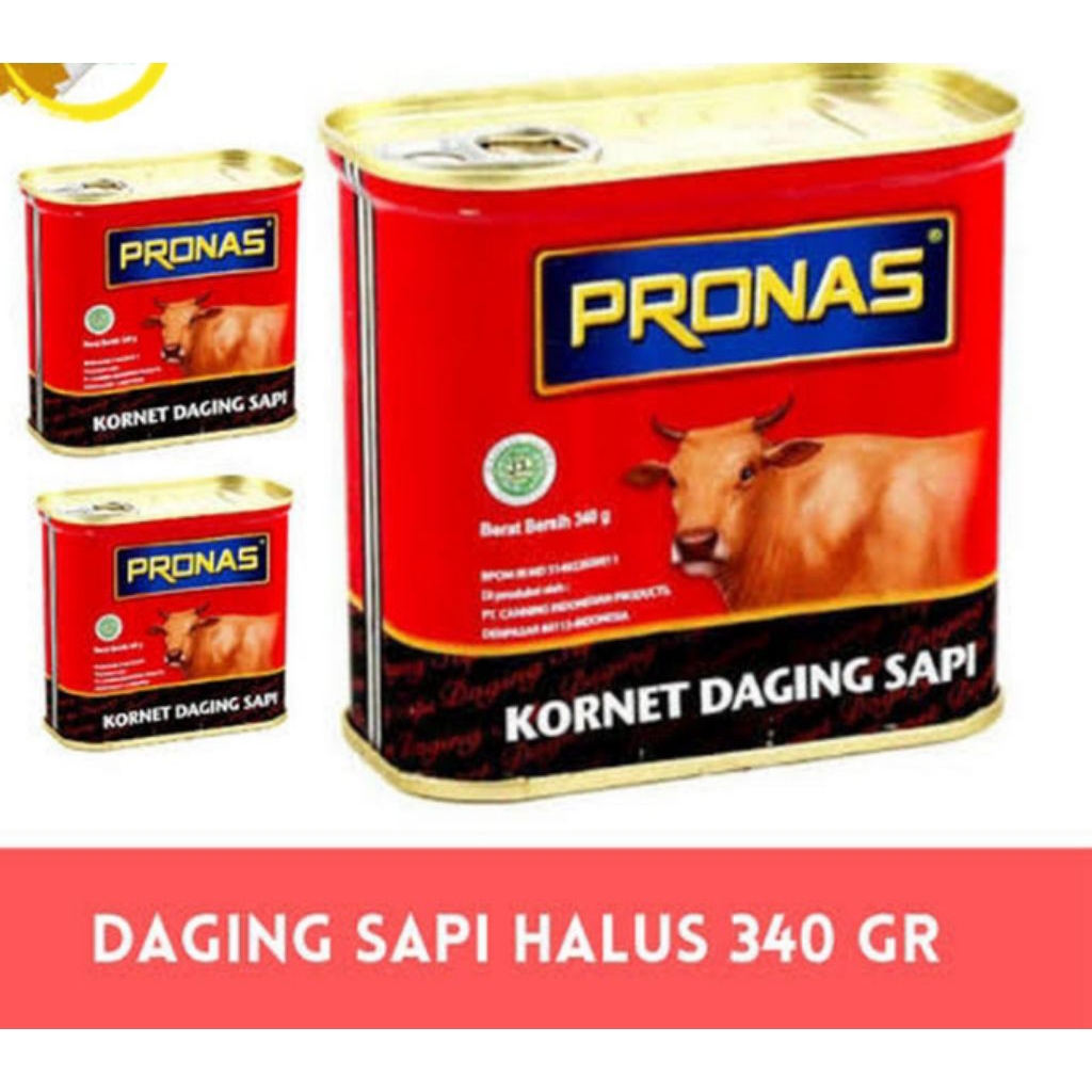 pronas kornet sapi 340 gr harga grosir sembako murah bandung