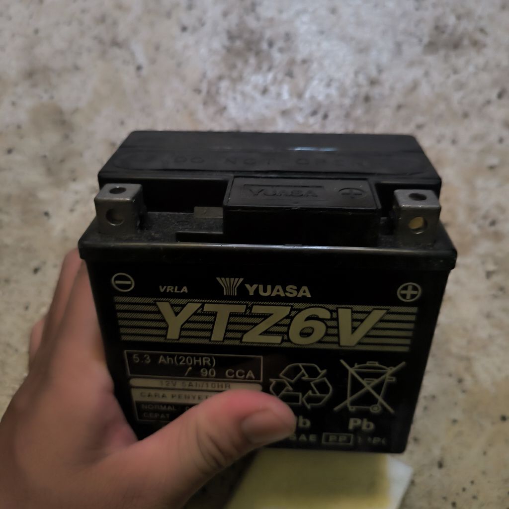 Aki Yuasa YTZ6V Bekas Normal Siap Pakai
