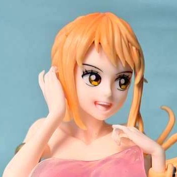 Anime One Piece Nami Vivi female Action Figures Bath Towel cast off 16cm PVC recast