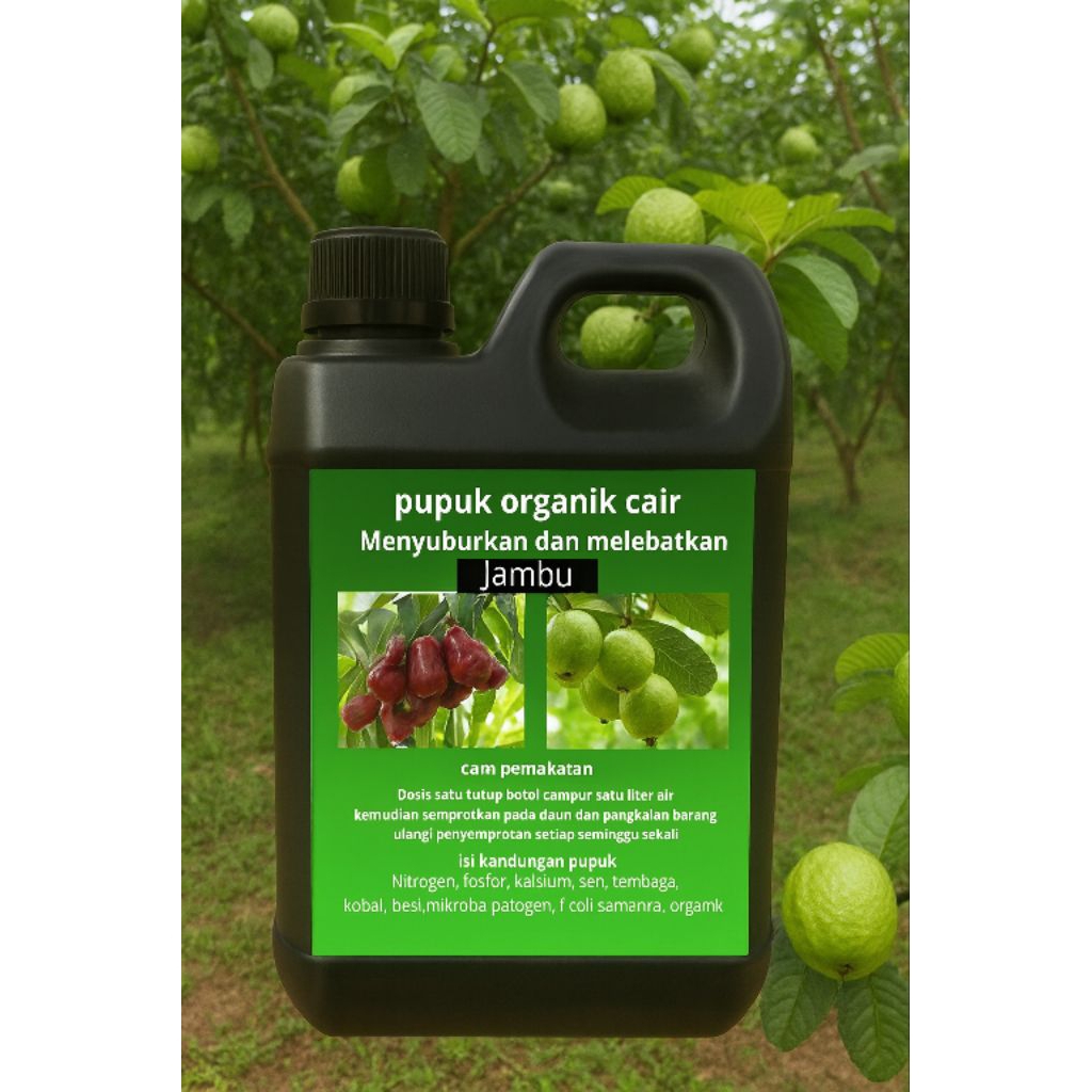 pupuk organik cair jambu 1 liter, pupuk cair pelebat jambu, pupuk organik