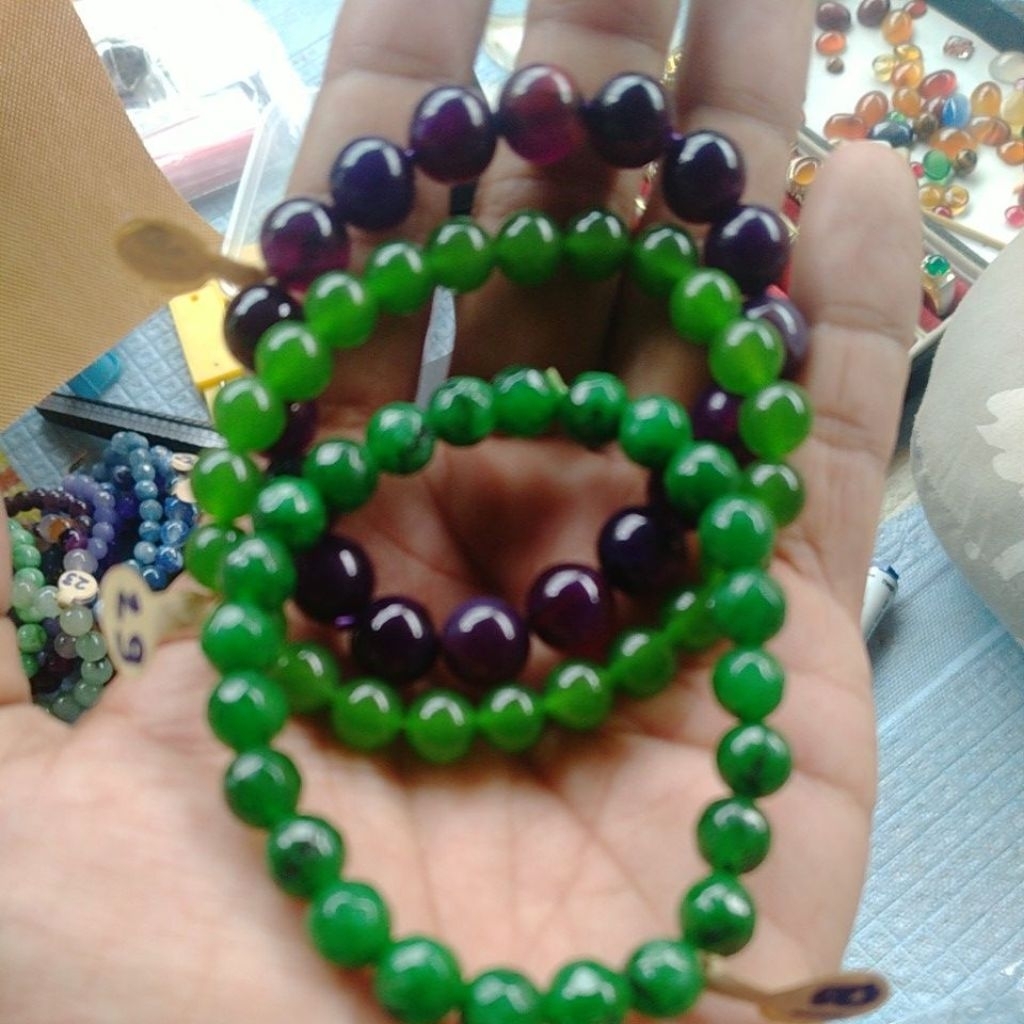 paket 3 biji gelang batu alam pacitan