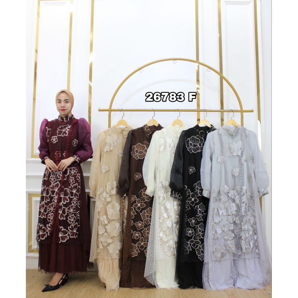 dres melayu outer  gamis lebaran model outer lepas pasang