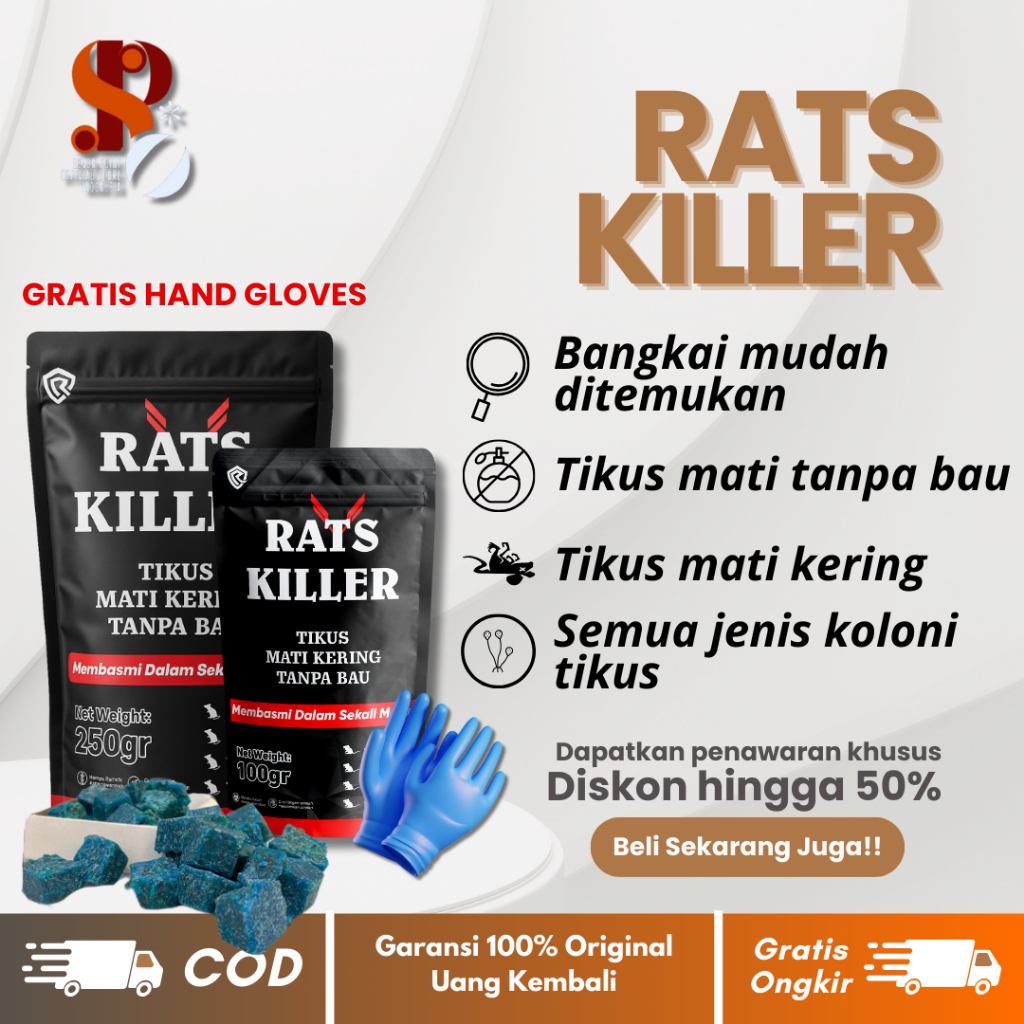 Rat Killer Racun Tikus Mati Kering Tanpa Bau / Rat killer Pembasmi Tikus Obat Tikus