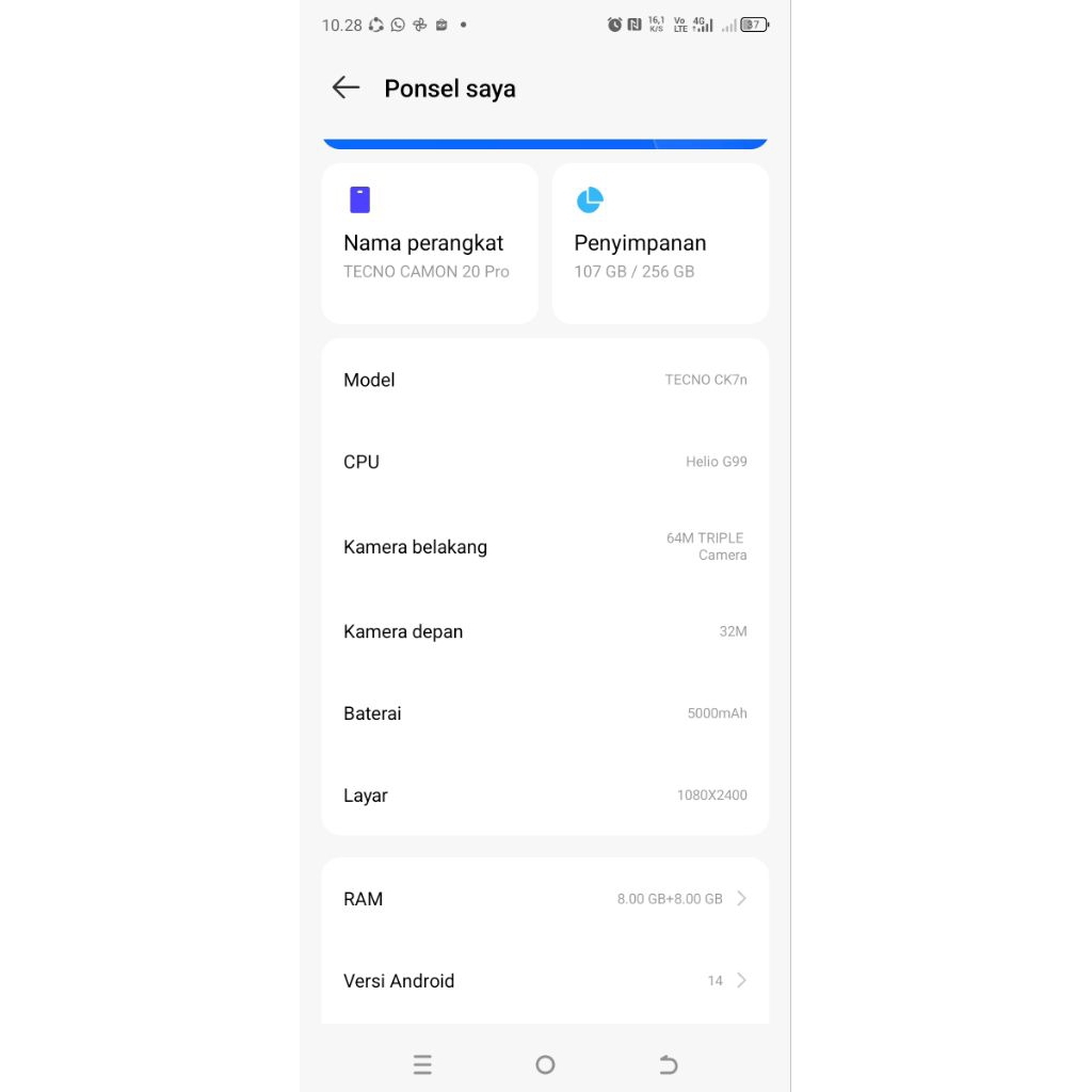 Hp Tecno Camon 20 pro Second mulus Fullset