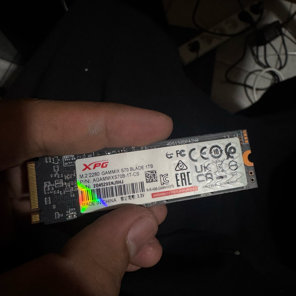 nvme 1tb xpg s70 blade second kesehatan 91%