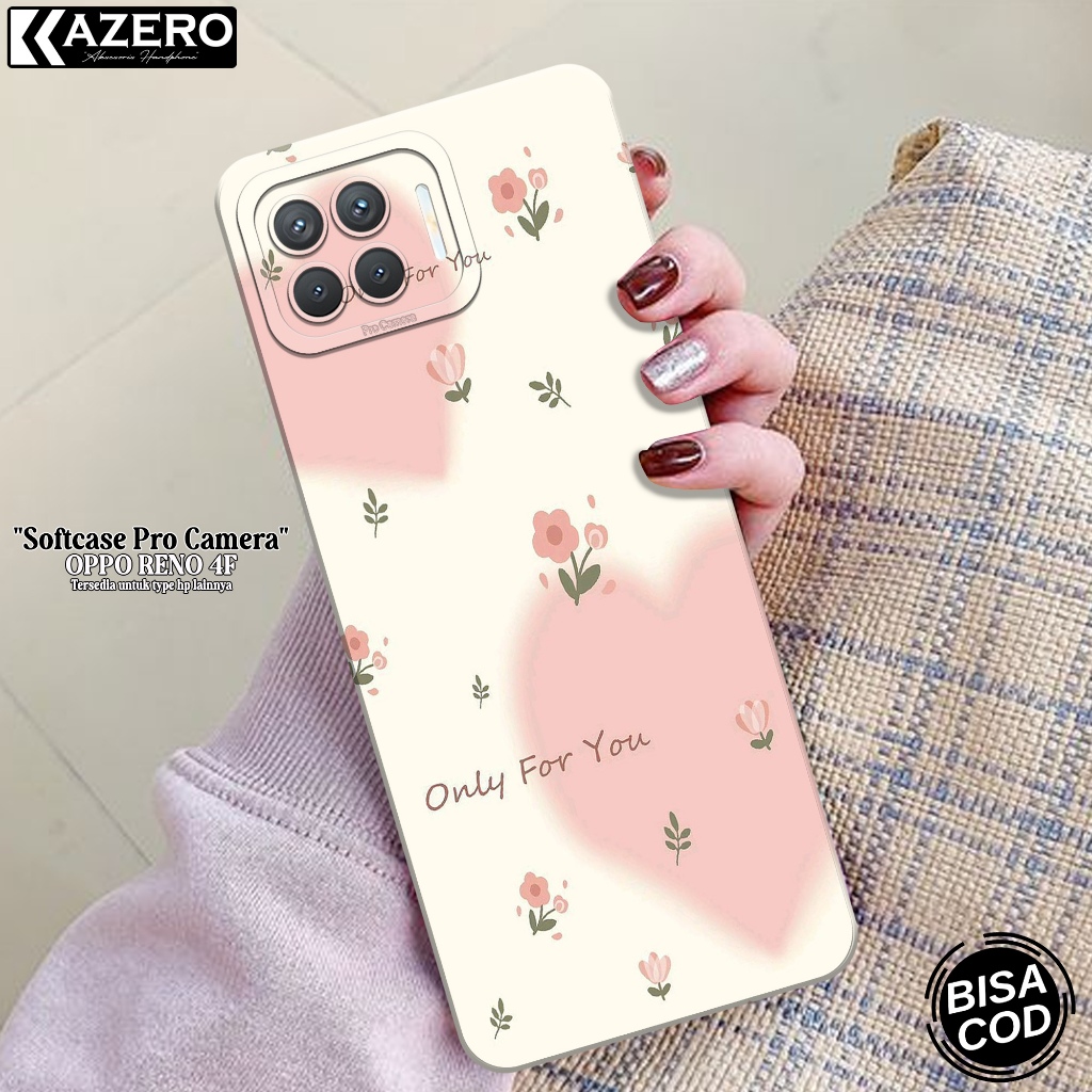 Softcase Pro Camera OPPO RENO 4F - Fashion Case Aesthetic - Case OPPO RENO 4F Terbaru - Casing OPPO 
