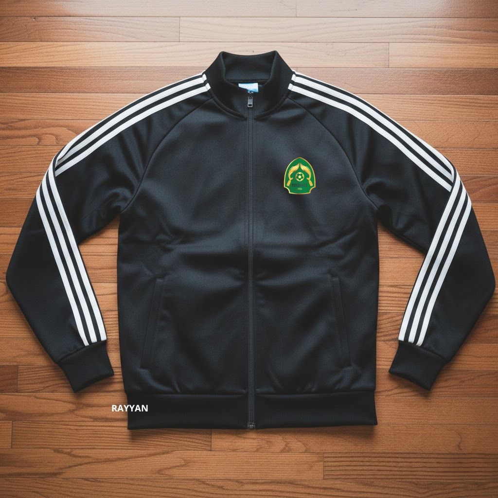 Persikabo Bojonegoro Tracktop Jacket Footbaal Club Indonesia Outdoor Motif List Tangan Putih Warna H