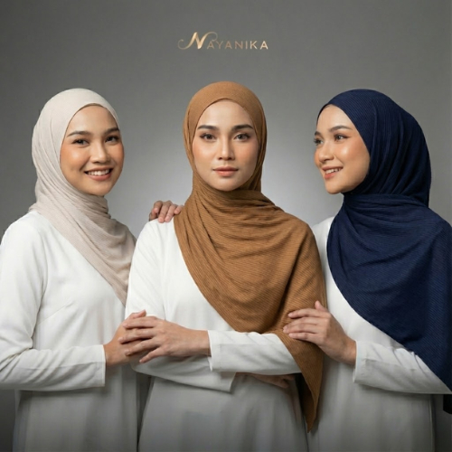 Nayanika Hijab Polos Square Finishing Lasercut 115x115cm