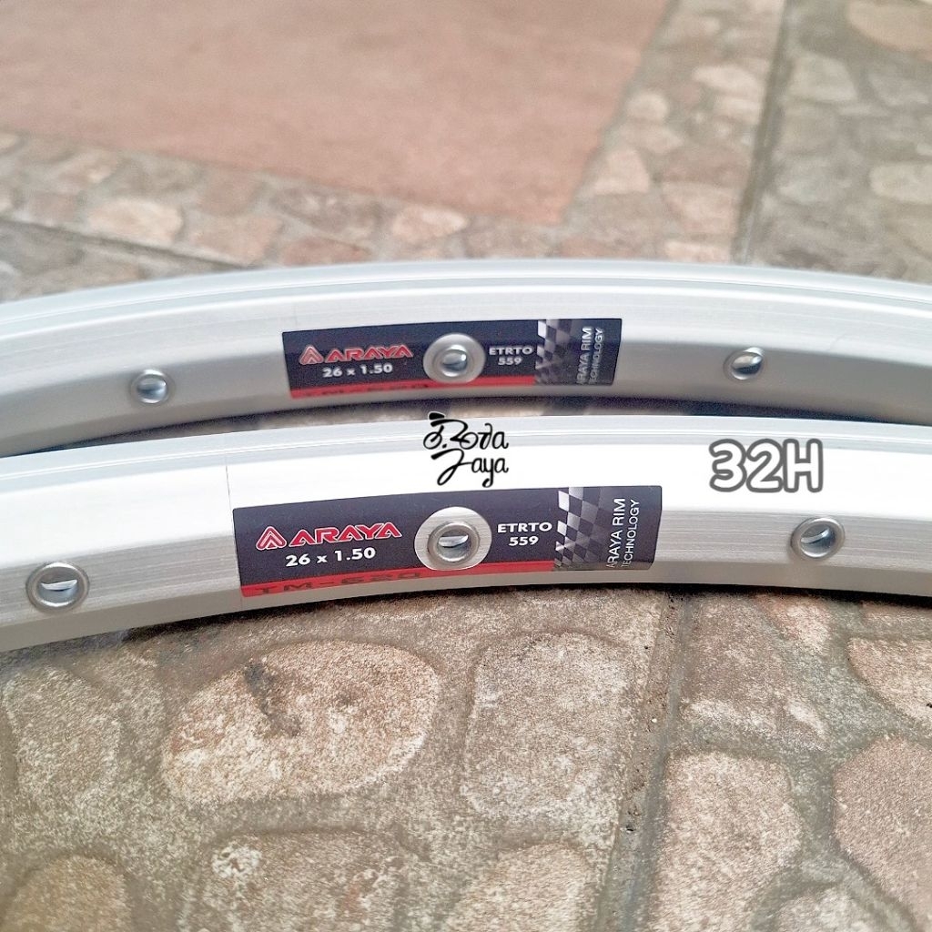 2pcs VELG - RIMS ARAYA 26 TM620 ALLOY SILVER 32H