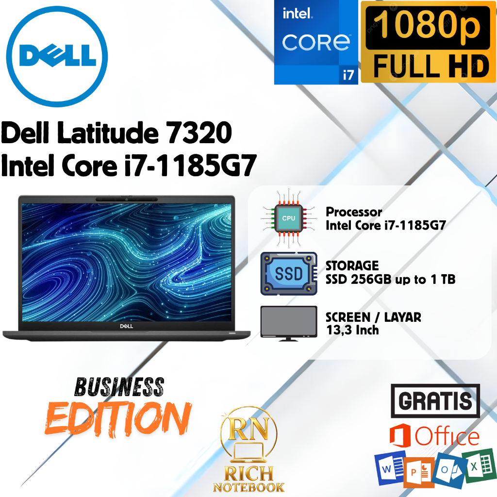 Laptop Dell Latitude Core i7 Vpro Gen 11 | RAM 16GB | SSD 1 TB | 13 Inch | Touchscreen | Windows 11