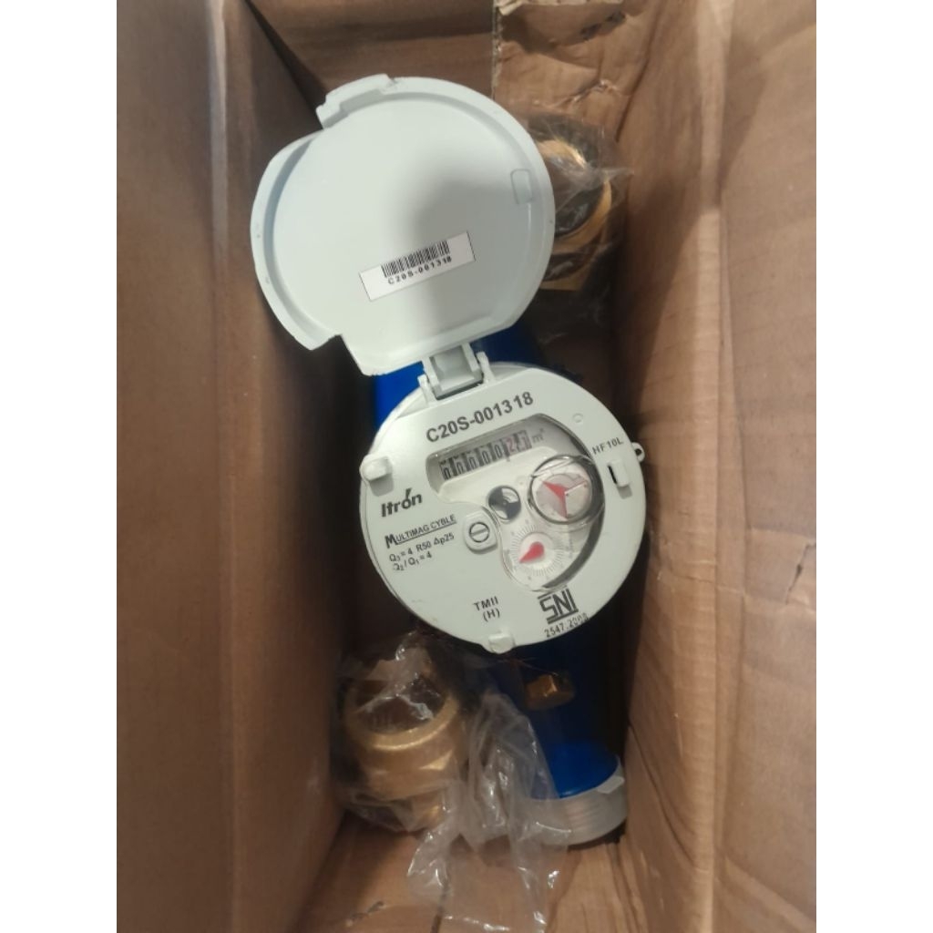 Water Meter ITRON 1 Inch DN25mm Multimag Cyble MURAH / Meteran Air Bersih ITRON 1 Inch DN25mm / Flow