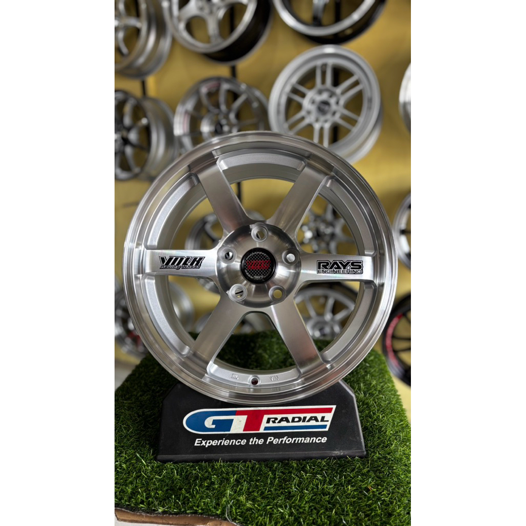 velg TE37 r16 full polish pcd 5x114 kondisi baru