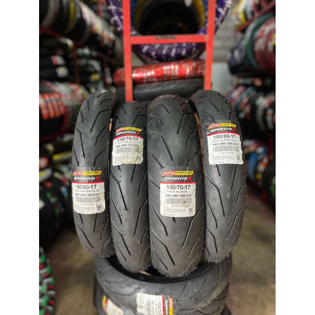 Aspira sportivo 2 90/80-17 100/80-17 110/70-17 120/70-17 140/70-17 150/60-17 softcompound tubeles ba