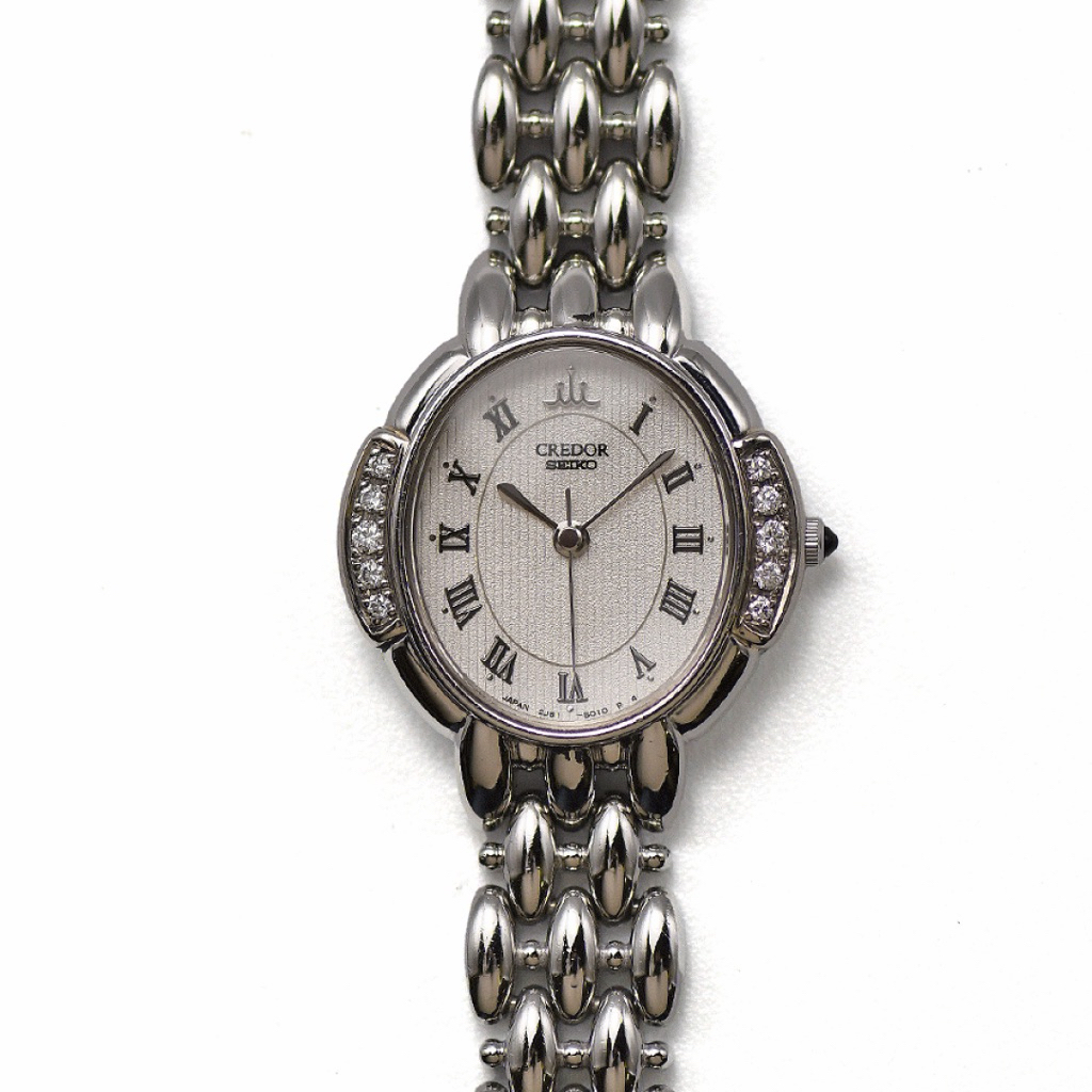 SEIKO Credor Diamond Watch Silver