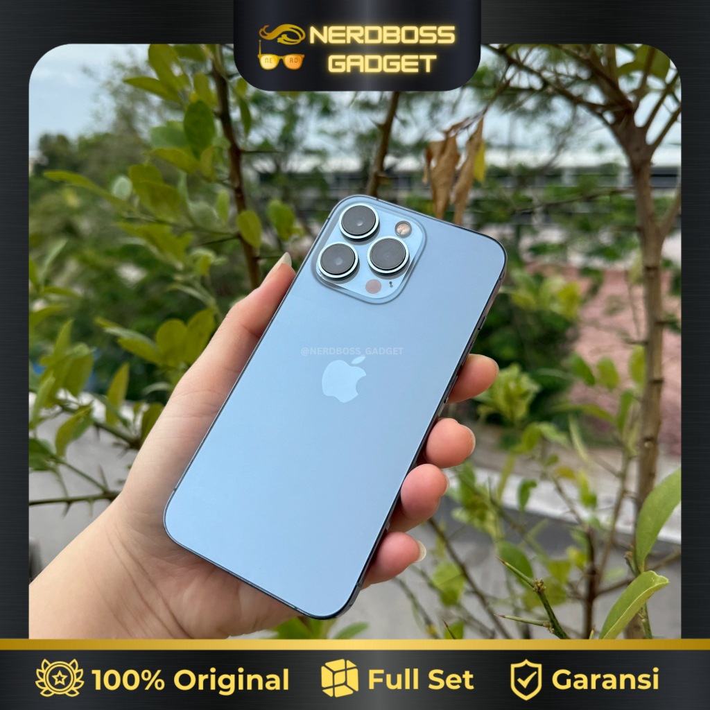 APPLE IPHONE 13 PRO SIERRA BLUE 256GB ORIGINAL MULUS MANTAP FULLSET GES