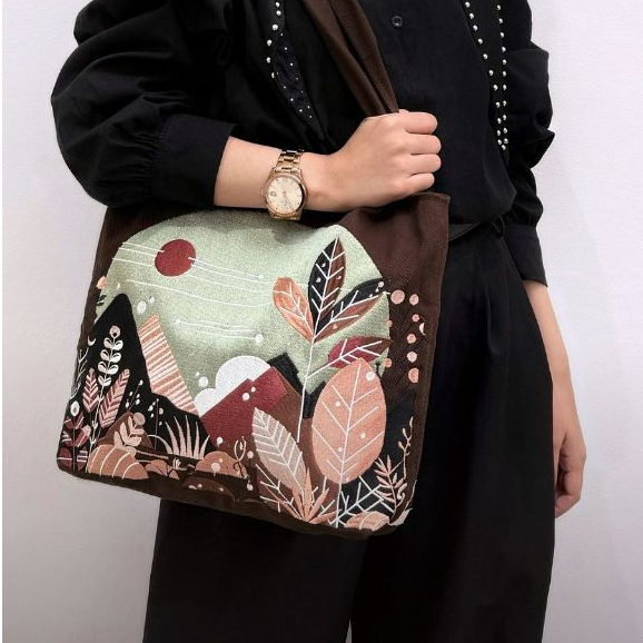 Timeless Premium Local Bag | Canvas Mix Leather | SELARAS KAMBUIK BY BENTANG MAYA