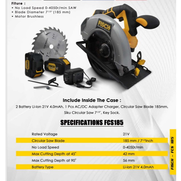 Cordless Circular Saw FCS 185