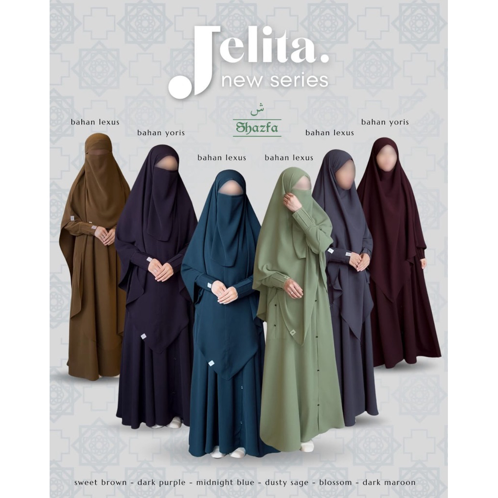READY 15FEB | TERBARU GAMIS JELITA SHAZFA/GAMIS SHAZFA/GAMIS MUSLIMAH/GAMIS POLOS/GAMIS SET JELITA/G