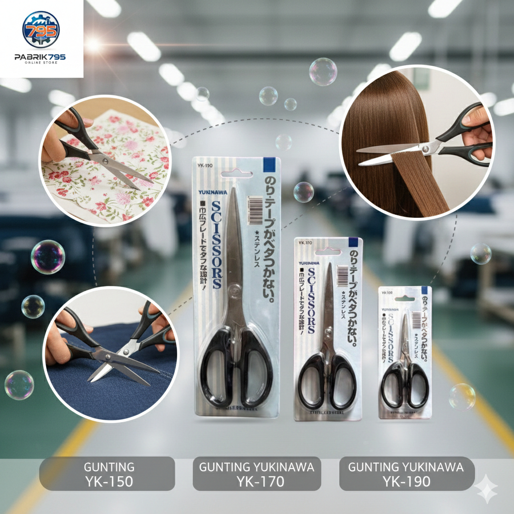 Gunting Tanggung Yukinawa YK-150 ,YK-170 ,YK-190, Gunting Potong Rambut, Gunting Kertas, Gunting Sal