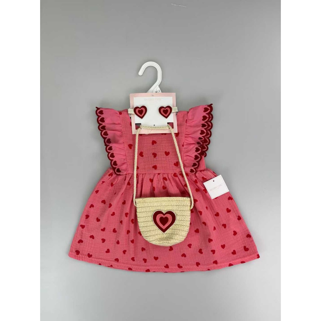 Dress Love Shabby Chic + Tas + Jepitan Rambut