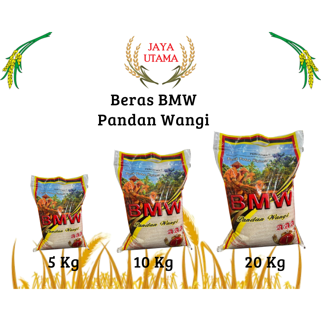 BMW Beras Pulen Pandan Wangi 10kg - Beras Pandan Wangi 10 Kg