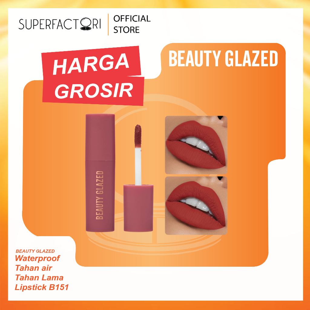 (READY STOCK) Beauty Glazed Waterproof Tahan air Tahan Lama Lipstick B151 A Lip Matte B151A Lipstik 