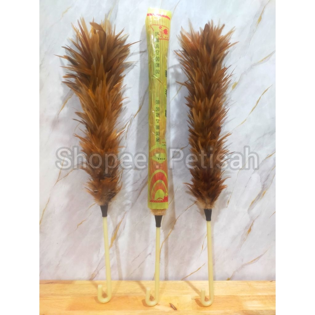 Kemoceng Bulu Ayam Premium Import Size S / Bulu Ayam Pembersih Debu / Feather Duster / Kemoceng Mobi
