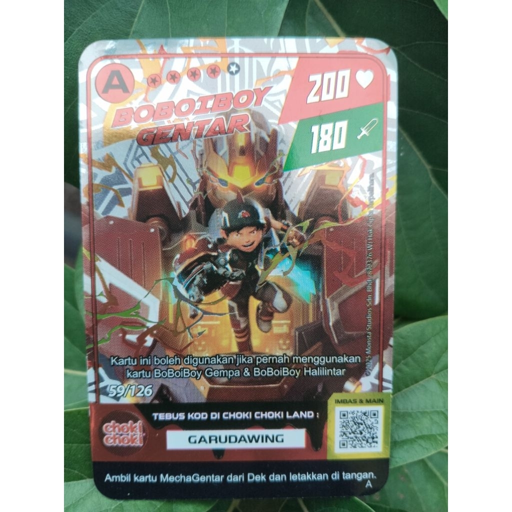 monsta galaxs card boboiboy meca gentar