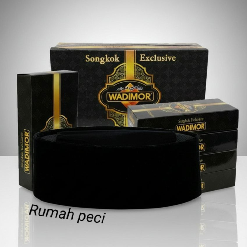 Peci Songkok Kopiah Wadimor AC Hitam Polos Original