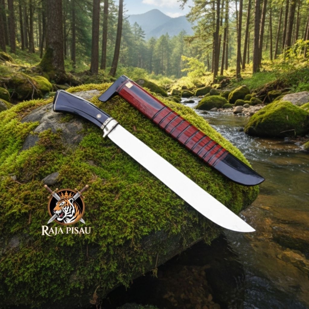 [RAJA PISAU] GOLOK PISAU SEMBELIH BOHLER N695 FULL TANDUK PREMIUM TAHAN KARAT GAGANG TANDUK KAYU REN