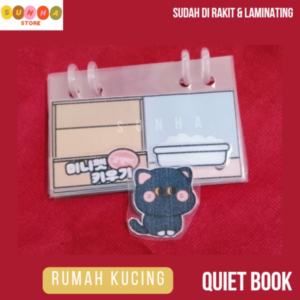[9] Quiet book rumah kucing / paper doll house rumah kucing / paper doll book rumah kucing