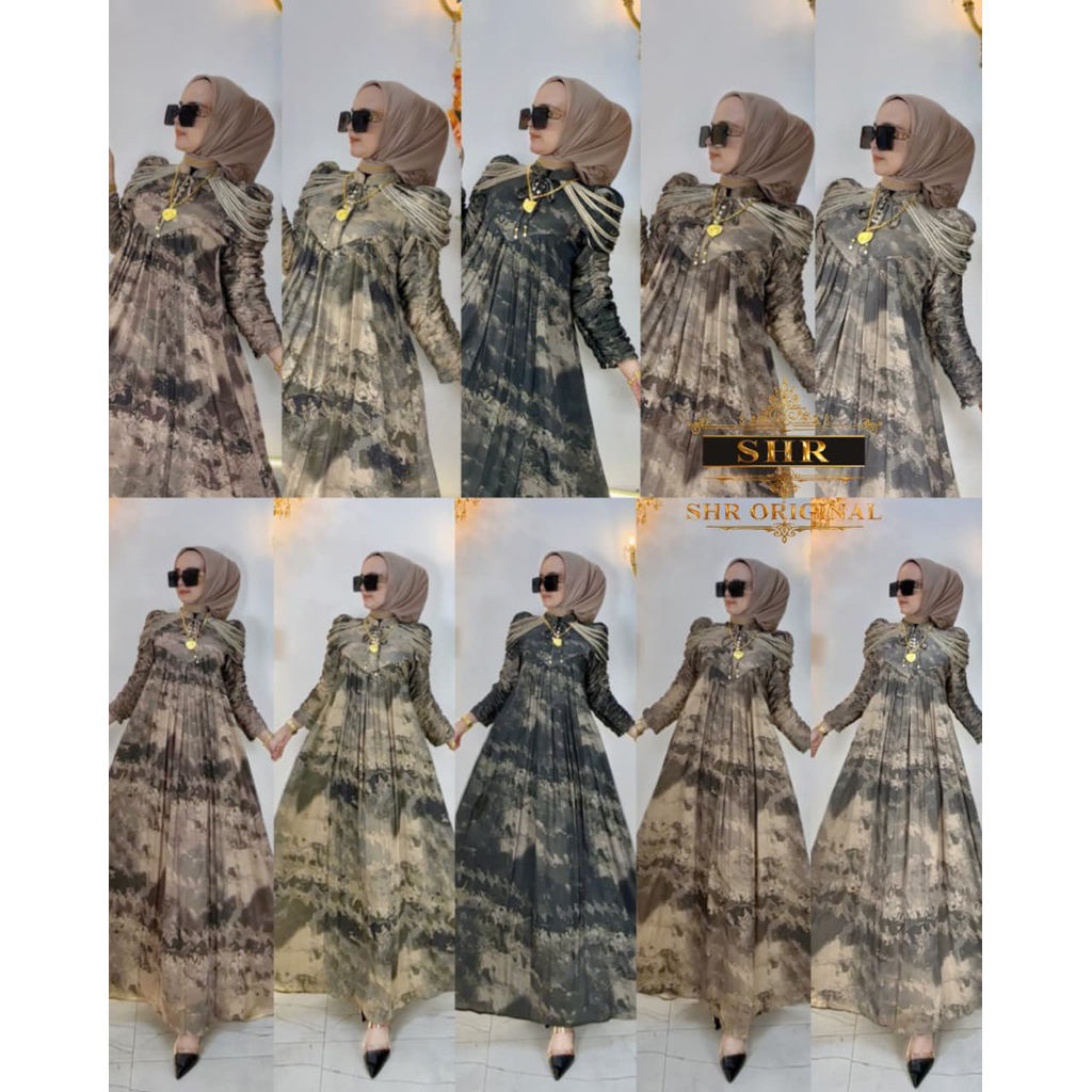 NEW SHR  MAXI DRESS PRINCES SWAROSKI CLEOPATRA SATINE SUTRA SHR 100%