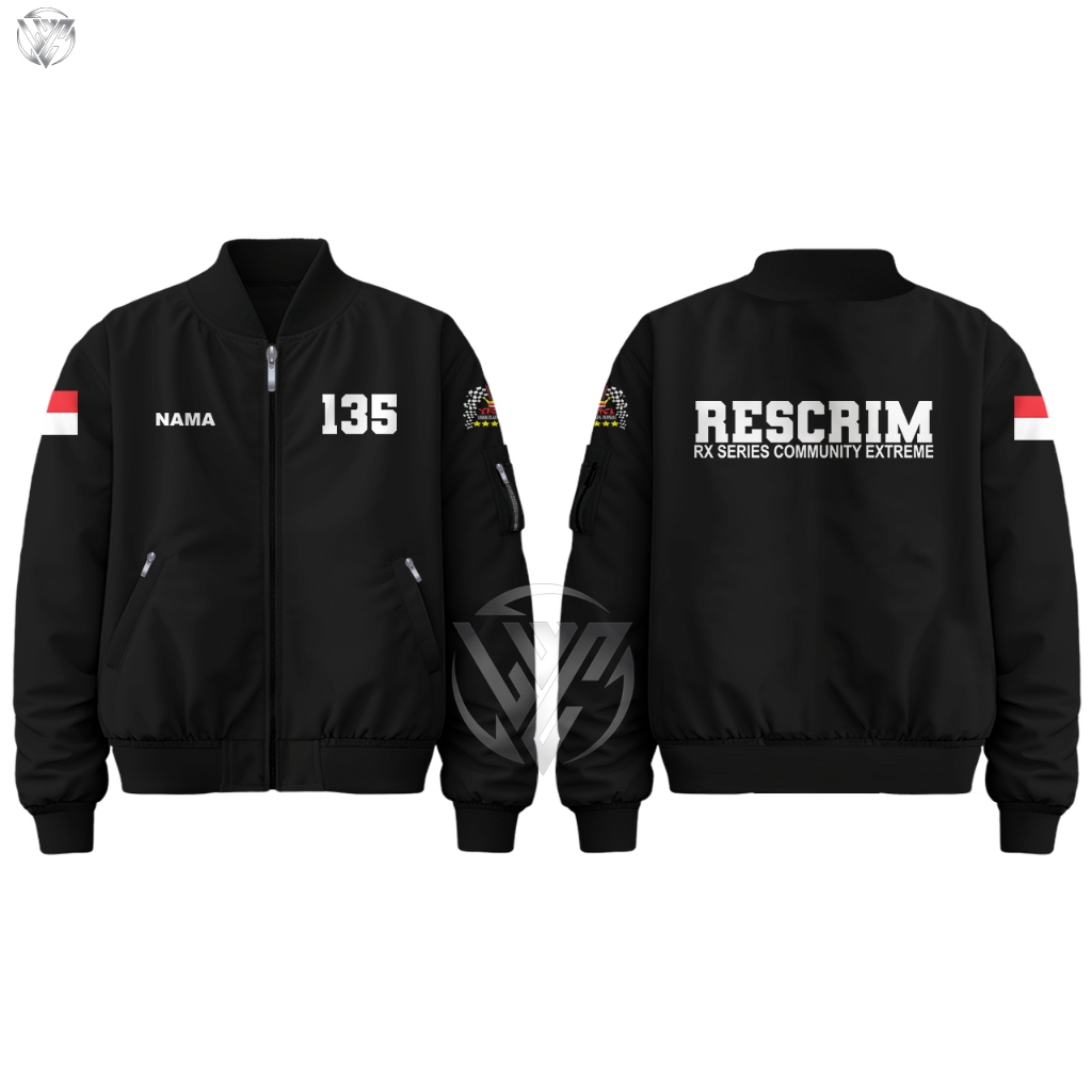 Jaket Bomber Pria Rescrim Rx King 135 Free Nama Taslan Waterproof Anti Air