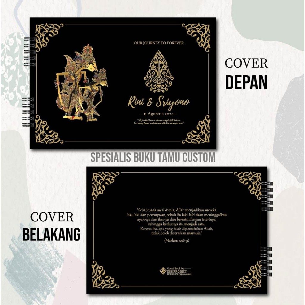 Wedding Guest Book Custom/ Buku Tamu Unik/ Buku Tamu Custom/ Buku Tamu Pernikahan
