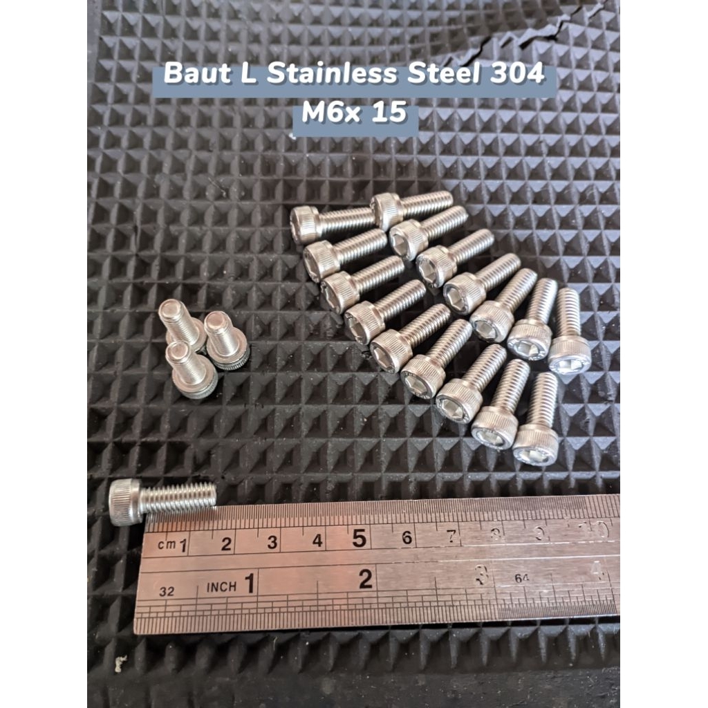 Baut L Stainless Steel 304 M6x15 (1,5 cm) Kunci L5 M6 x 15