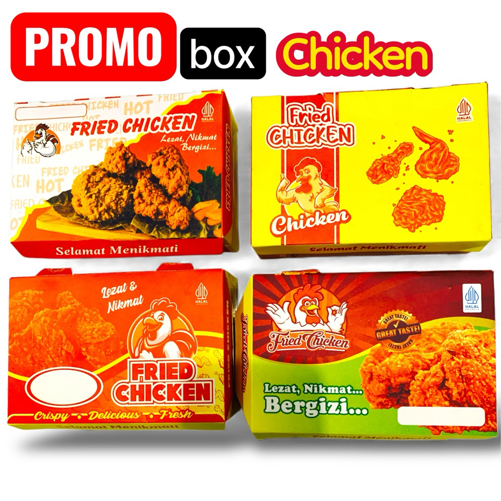 Box kemasan Fried Chiken laminasy foil 15x10x6 cm | box fried chiken murah | box nasi geprek | box a