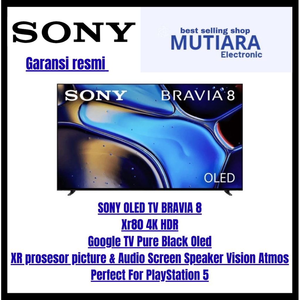 SONY 55XR80 / K-55XR80 BRAVIA 8 OLED TV 55 inch 2024 series