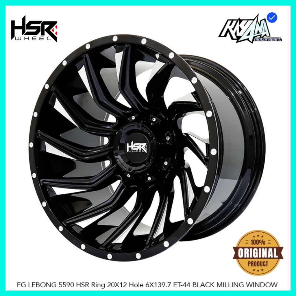 VELG MOBIL HSR FG LEBONG R20 LEBAR 12 PCD 6X139,7 VELG MOBIL RACING R20 LEBAR 12 ET -44