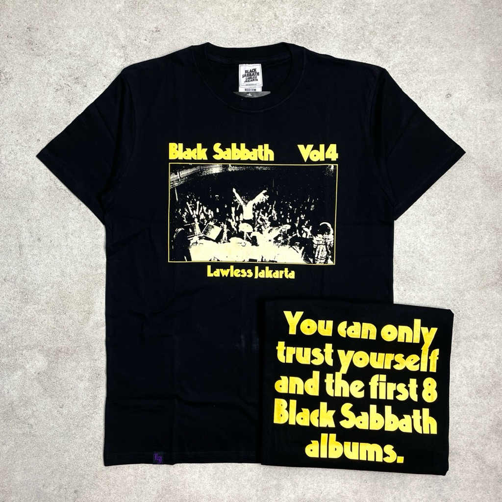 Ready Stock - Black Sabbath x Lawless Jakarta - Vol.4 | Tshirt Black Original Merchandise