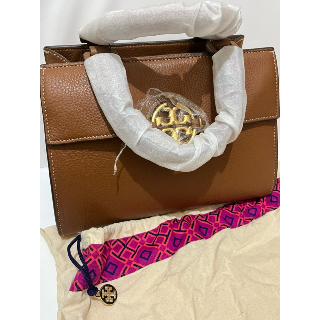 Tory Burch Miller Top-Handle Satchel Light Umber