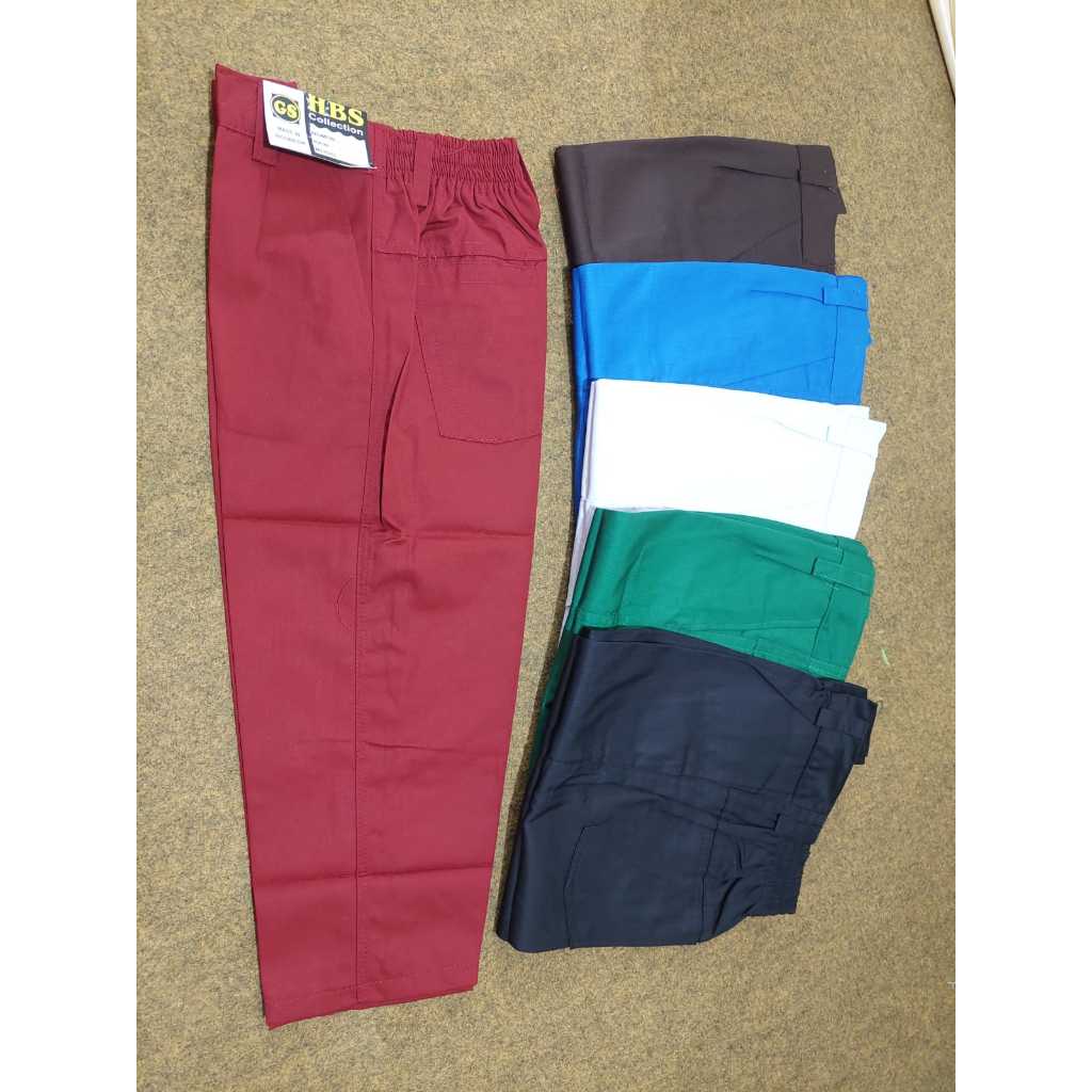 Seragam Sekolah Celana Panjang Merah SD dan MI Kain Japan Drill Premium Laki-laki