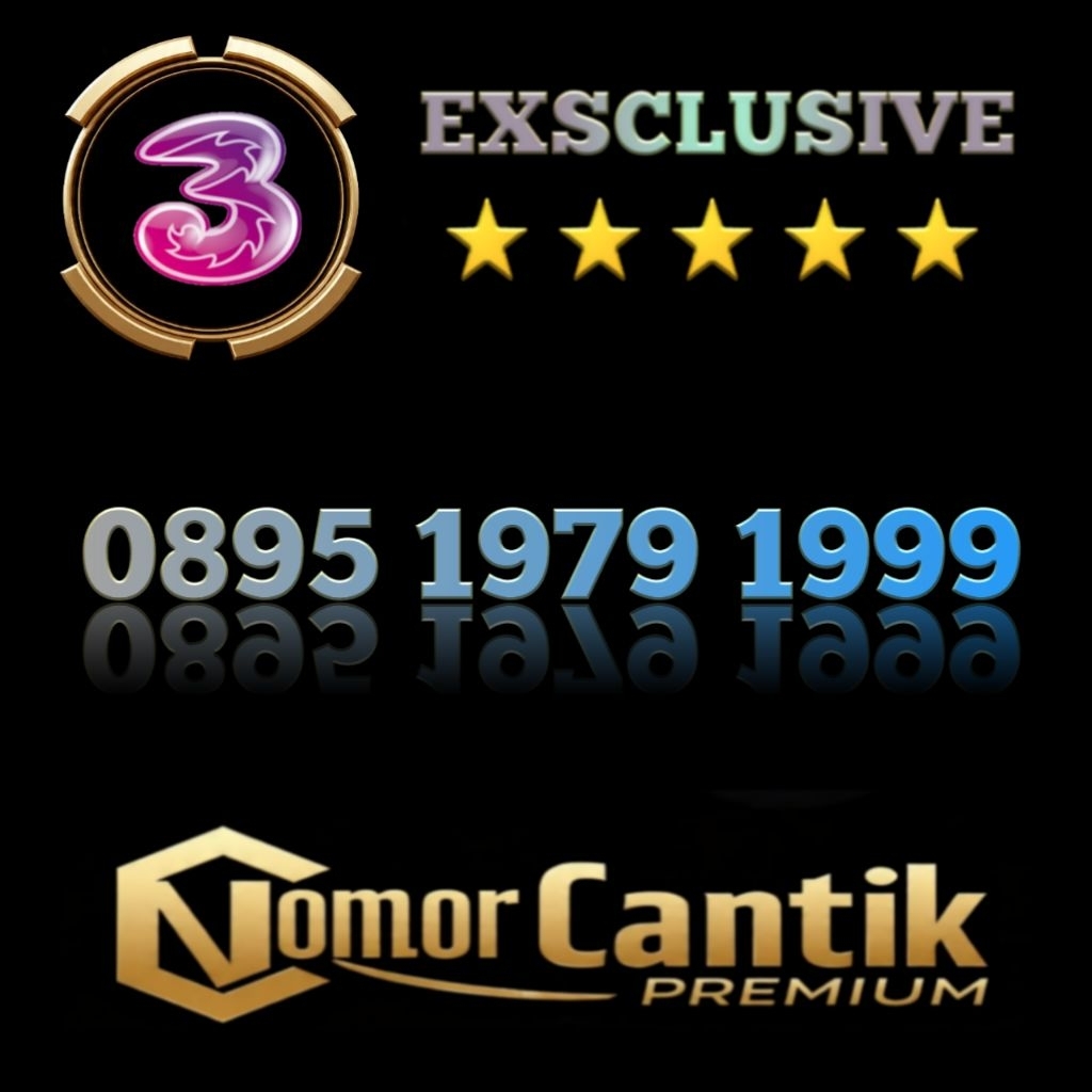 Nomor Cantik Premium Exsclusive Kartu Perdana Three Indosat Ooredoo Varian Spesial Angka Hoki Berkua